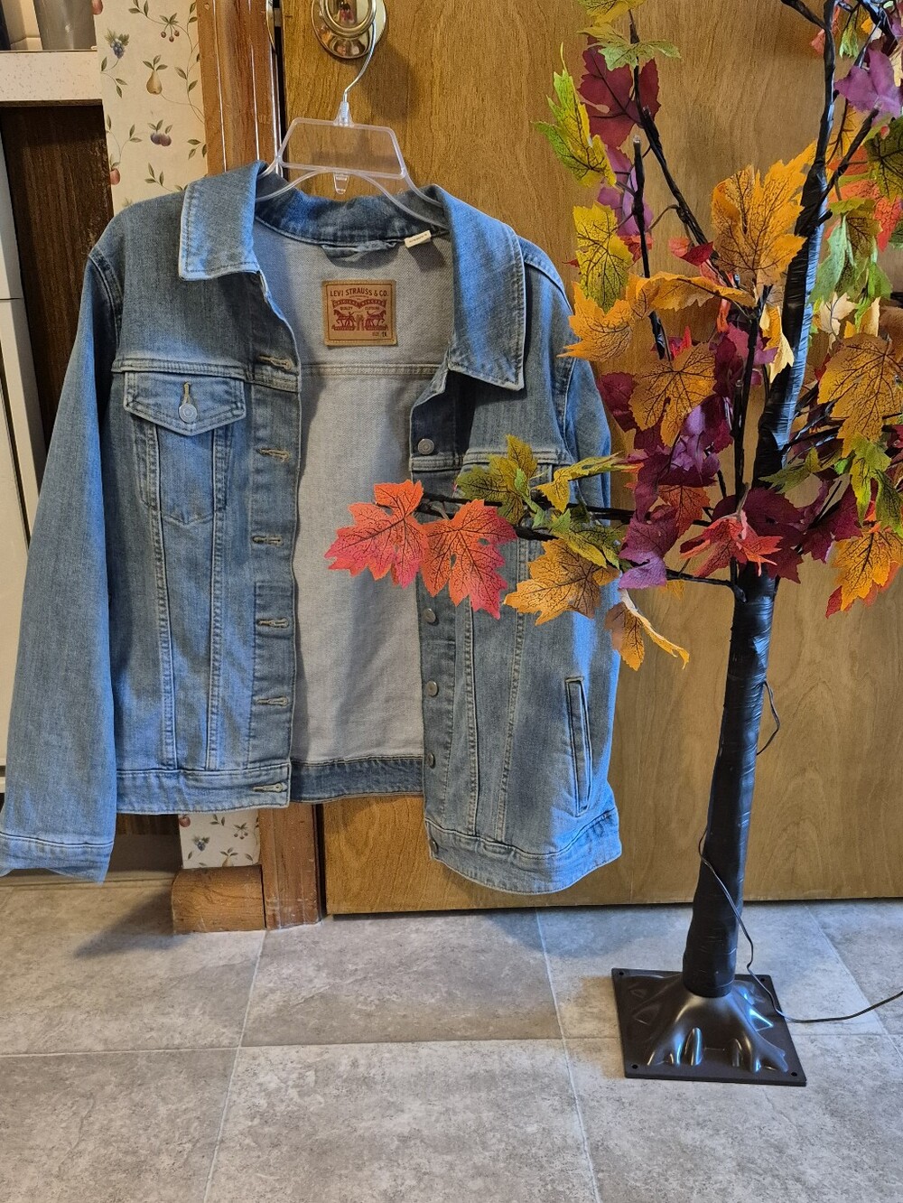 Levi's Light Blue Denim Jacket with Button Front. WORN 1X. SIZE 1X